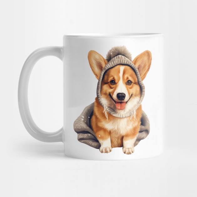 Winter Pembroke Welsh Corgi Dog by Chromatic Fusion Studio